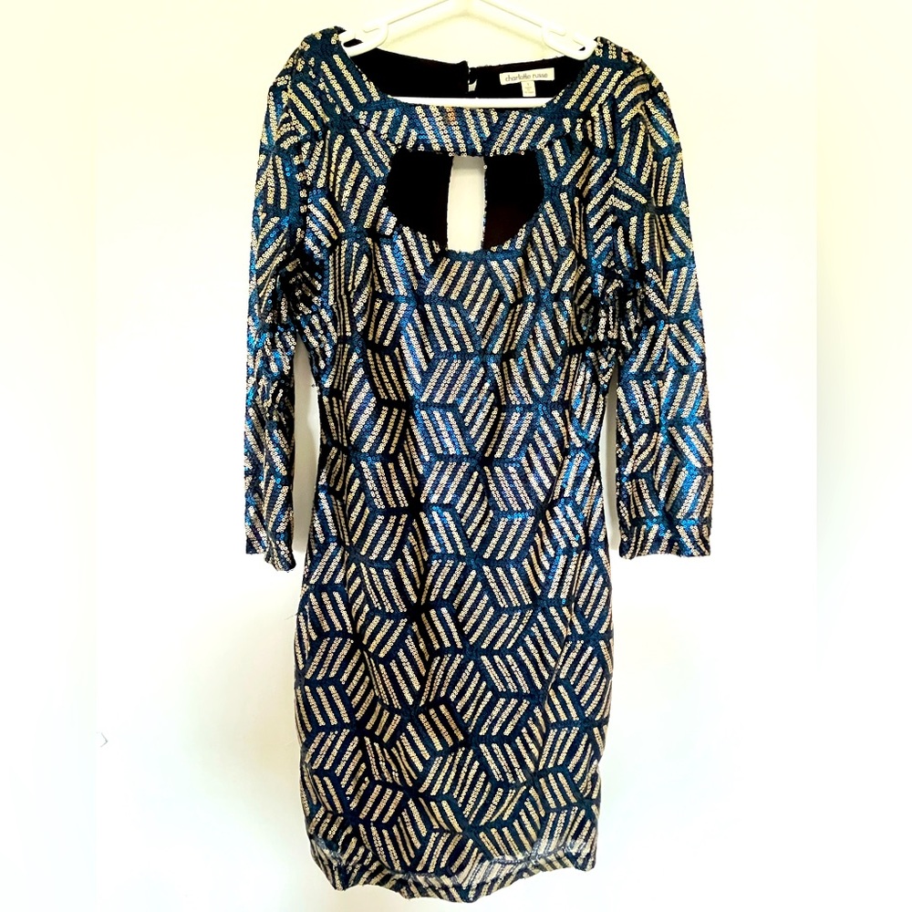 Charlotte Russe Mini Cocktail Sequin Dress Size Small